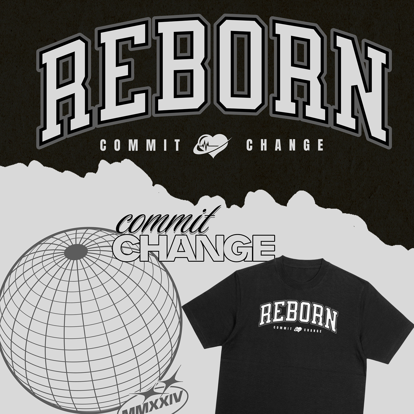 Reborn "Commit & Change" Tee