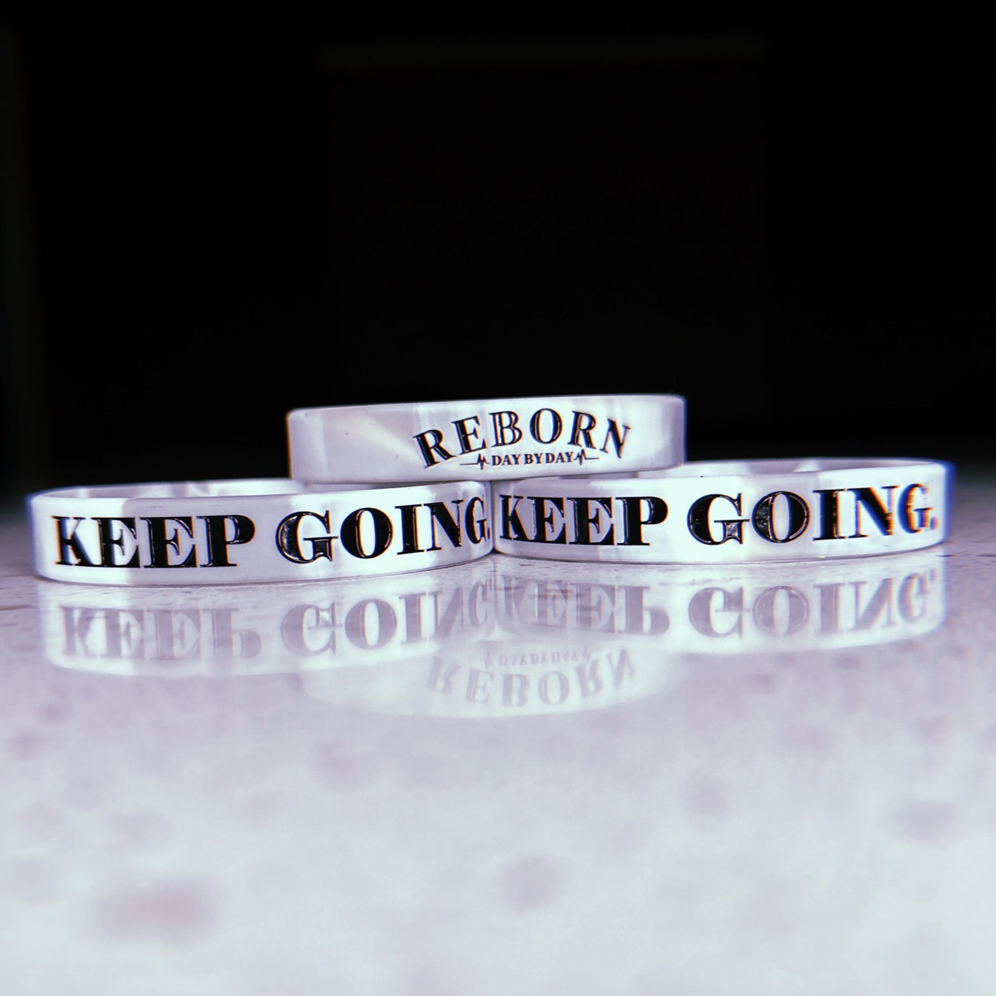 Reborn "Keep Going." Wristband